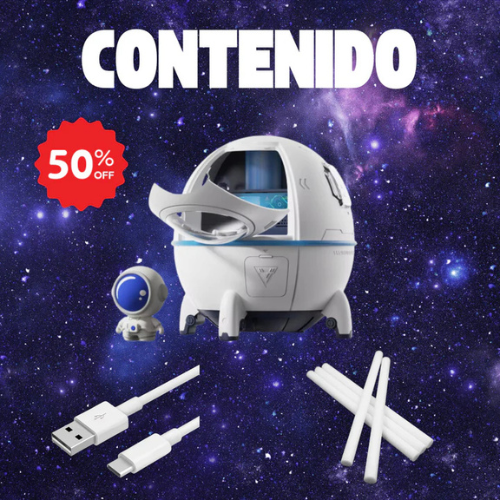 Humidificador astronauta | Luz + nave