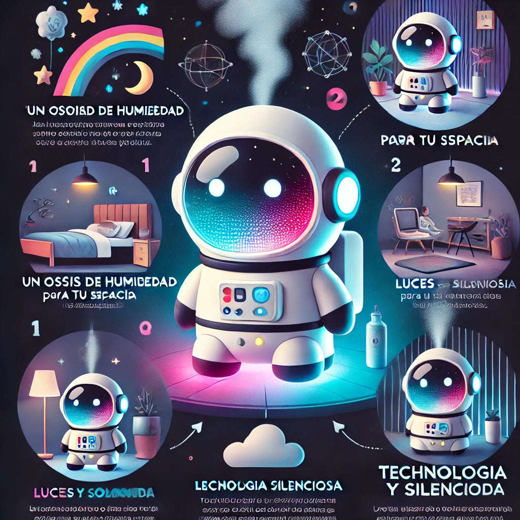 Humidificador astronauta | Luz + nave